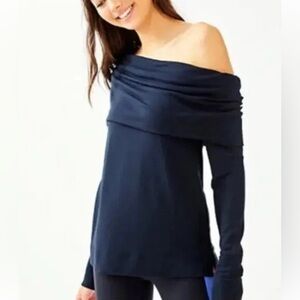 Lilly Pulitzer NWT Belinda Off Shoulder Pullover True Navy $108 Size S